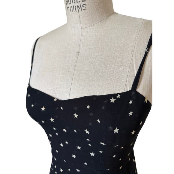 Reformation Lisa Star Pattern Slip Dress Size 2 - Picture 2 of 6